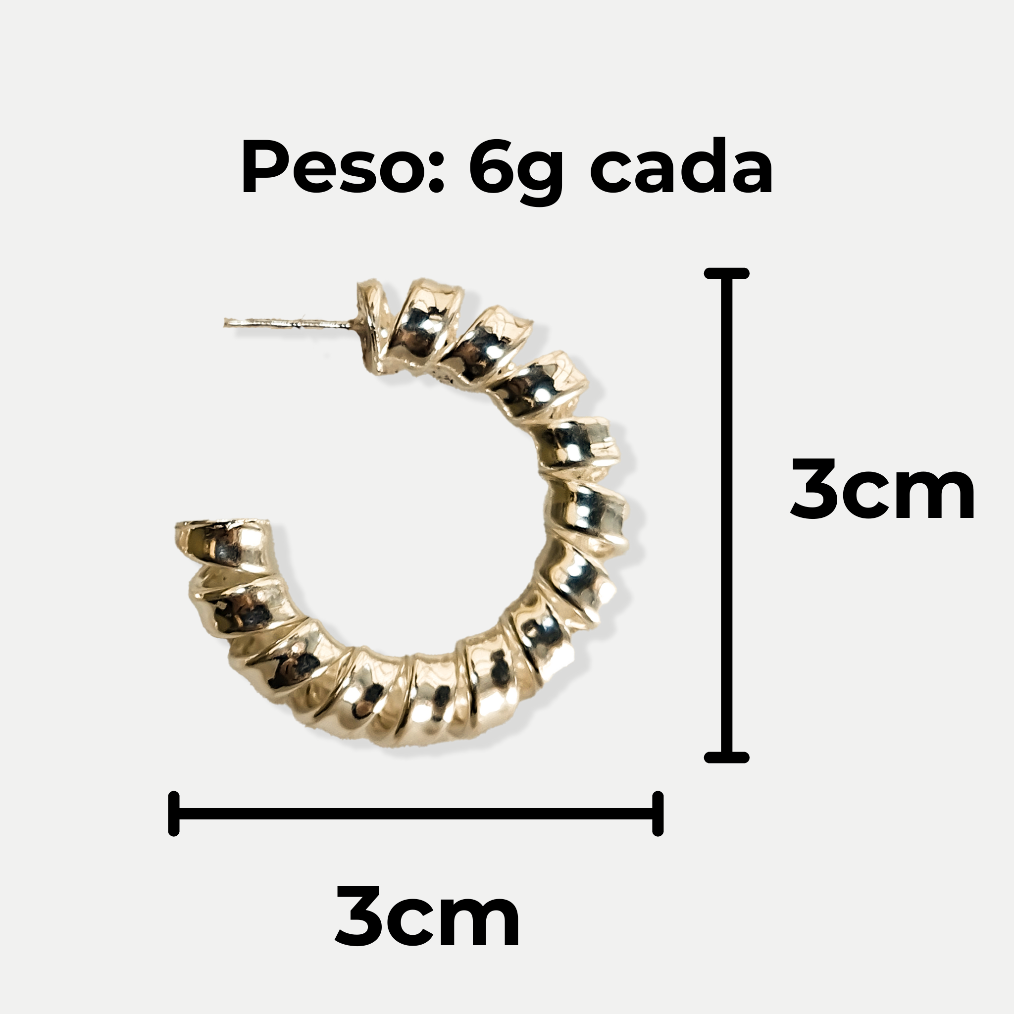 Brinco de Argola Torcida de Prata Zaria - Image 3